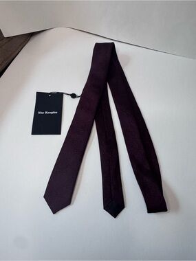 The Kooples Men's Deep Burgundy Textured Silk Tie